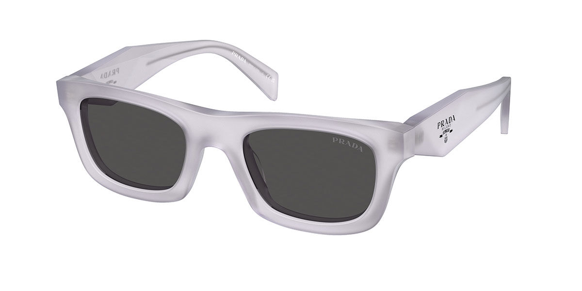 Prada PR C06S 22G08Z, White frame, Dark Grey lenses