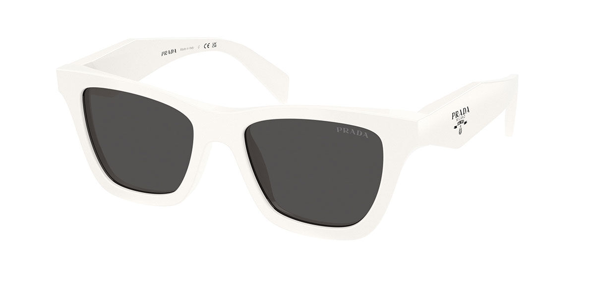Prada PR C07S 17K08Z, White frame, Dark Grey lenses