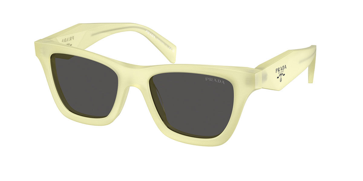 Prada PR C07S 21G08Z, Yellow frame, Dark Grey lenses