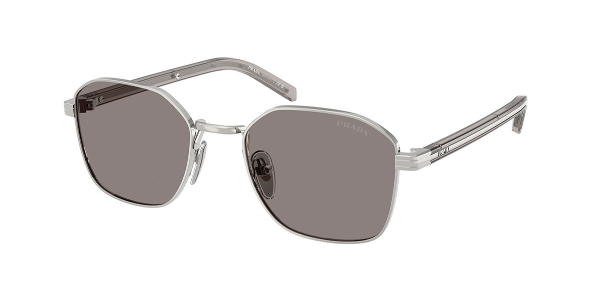 Prada PR C50S 1BC80Q, Silver frame, Dark Grey lenses