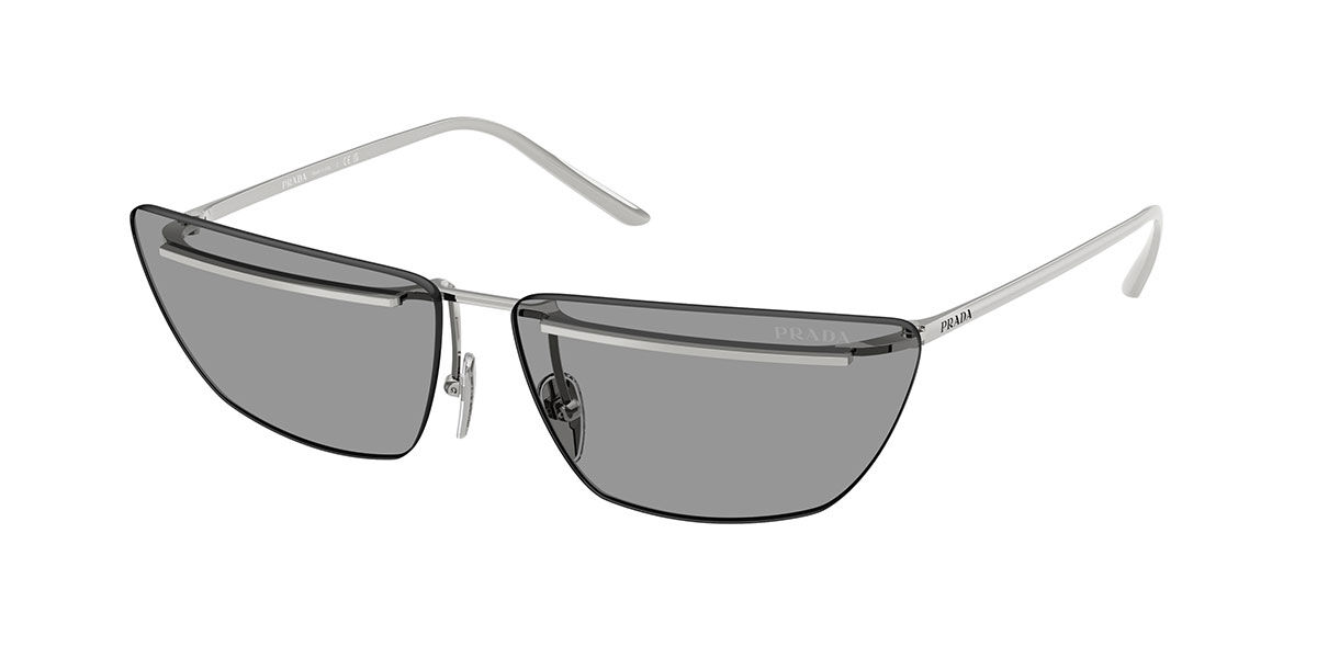 Prada PR C52S 1BC50Q, Silver frame, Grey lenses