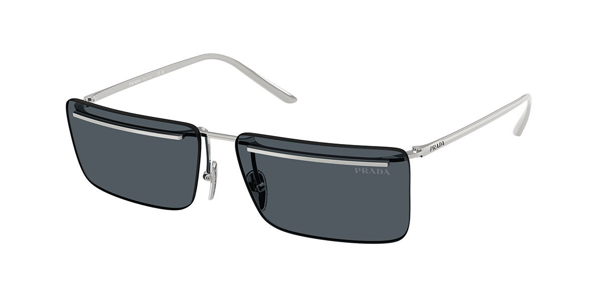 Prada PR C53S 1BC70B, Silver frame, Dark Grey lenses