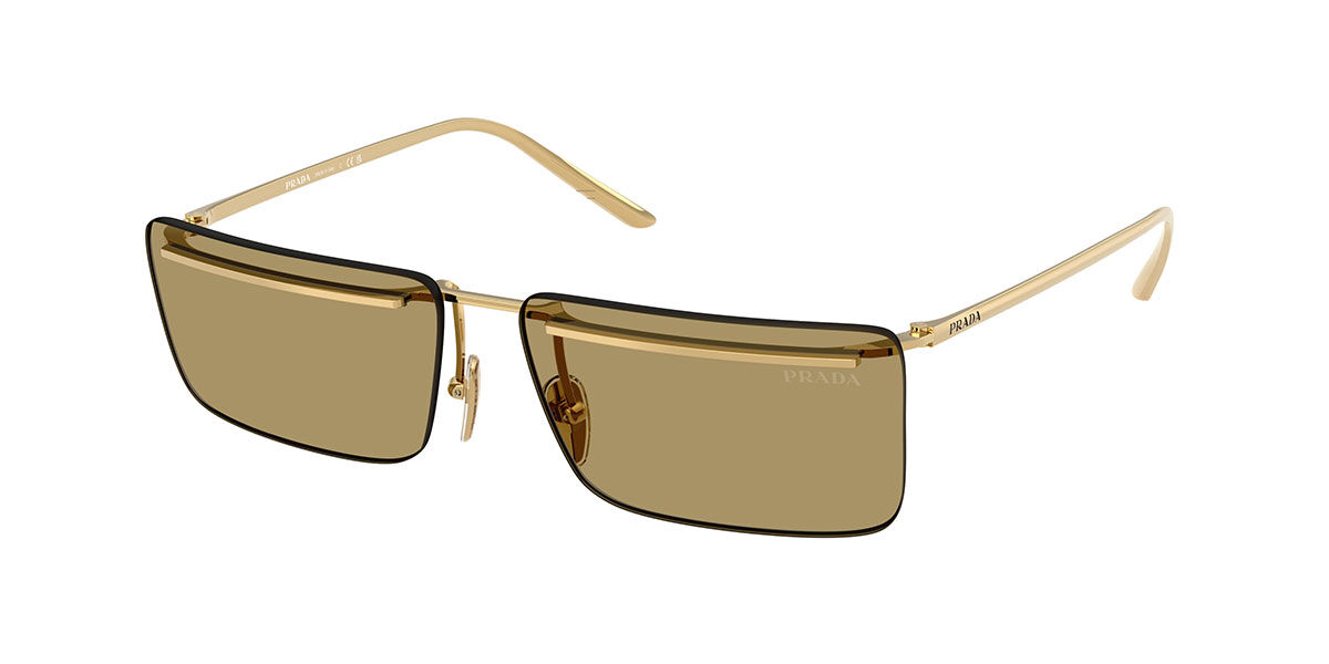 Prada PR C53S 5AK70G, Gold frame, Olive Green lenses