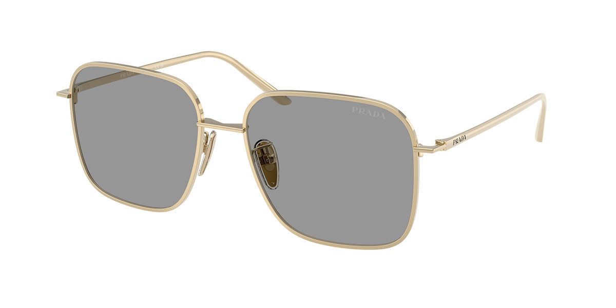 Prada PR C54SD Asian Fit ZVN50Q, Gold frame, Grey lenses