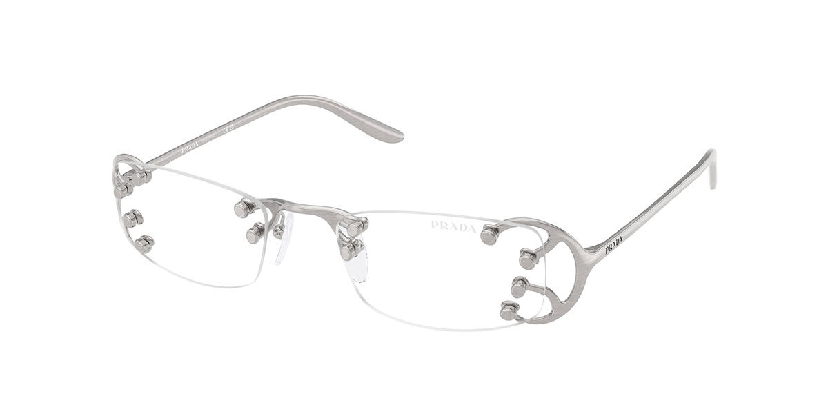 Prada PR C57S 28H08N Blue-Light Block, Silver frame