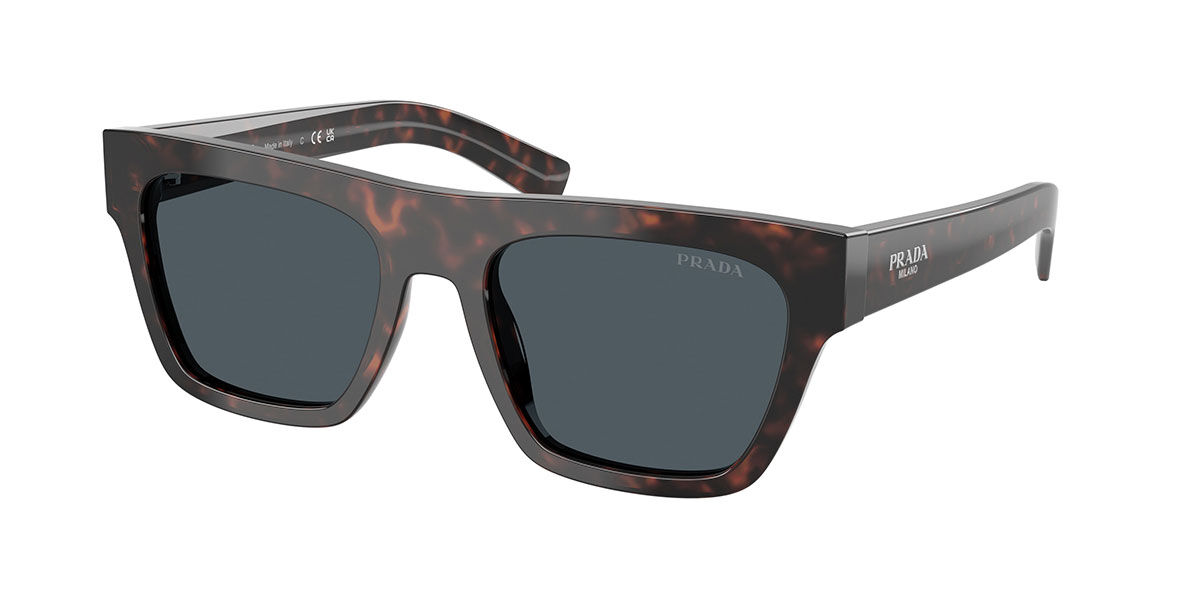 Prada PR C03SF Asian Fit 17N70B, Tortoiseshell frame, Dark Grey lenses
