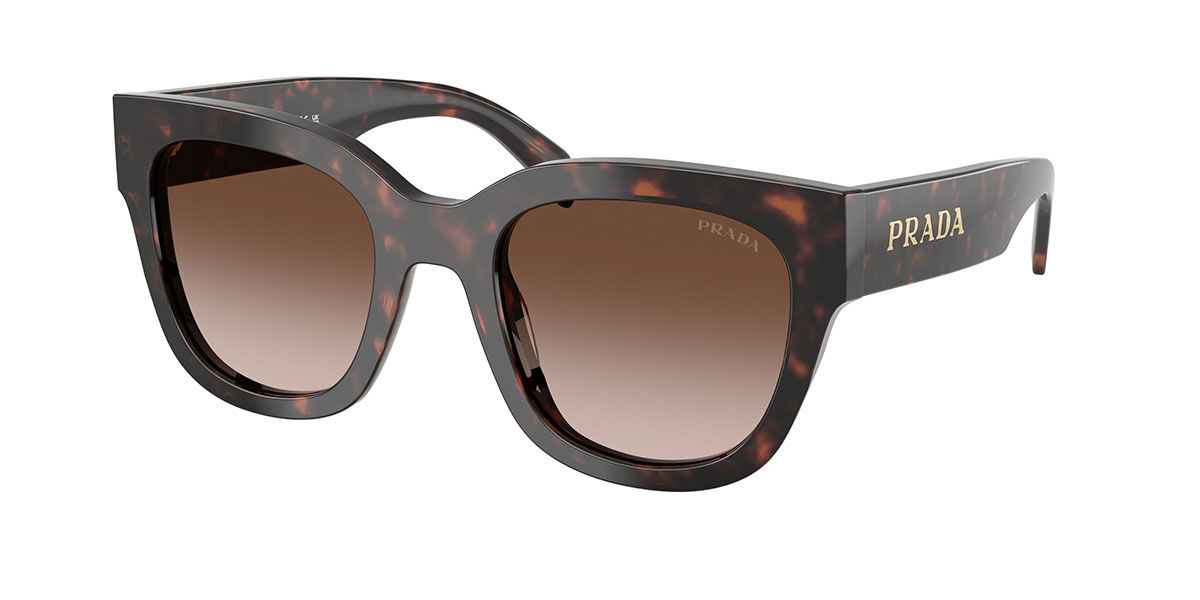 Prada PR C04SF Asian Fit 17N80A, Tortoiseshell frame, Gradient Brown lenses