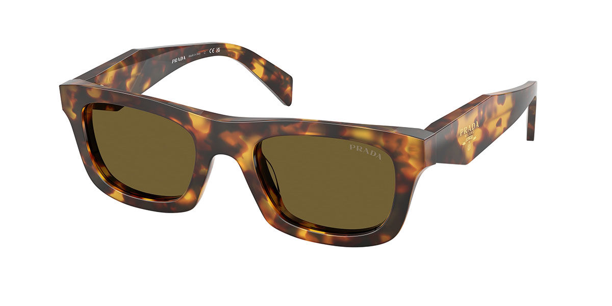 Prada PR C06SF Asian Fit 14L09Z, Tortoiseshell frame, Dark Brown lenses