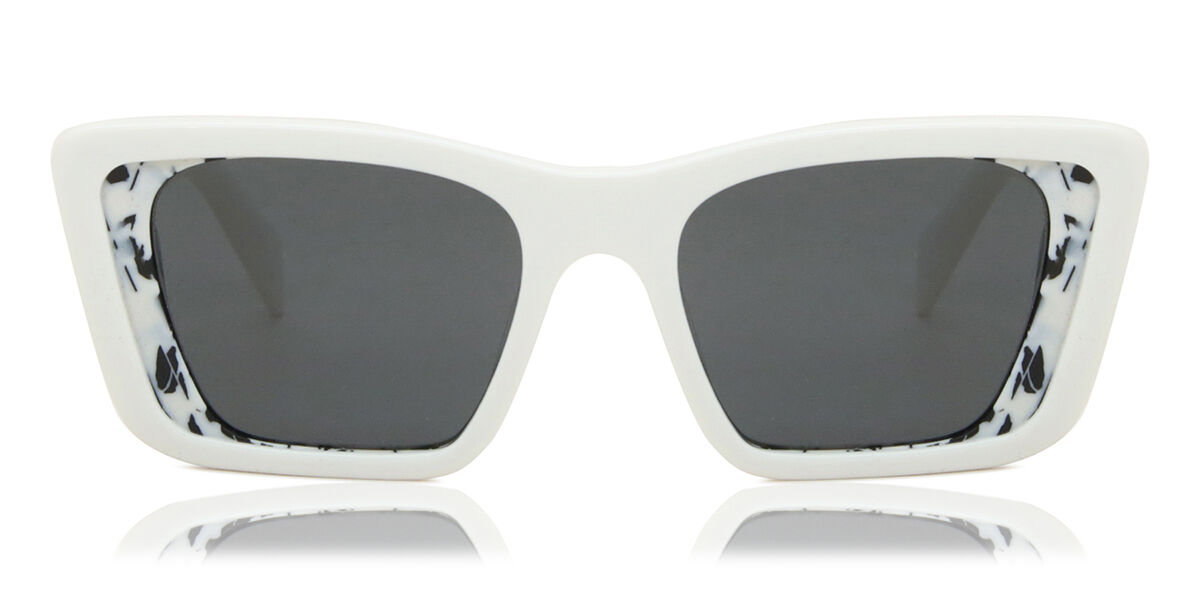 Prada PR 08YS Symbole 02V5S0, White frame, Grey lenses