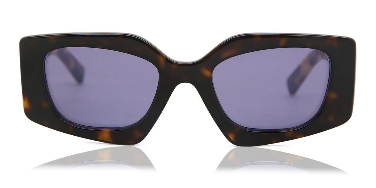 Prada PR 15YS 2AU05Q, Tortoiseshell frame, Violet Internal Silver Mirror lenses