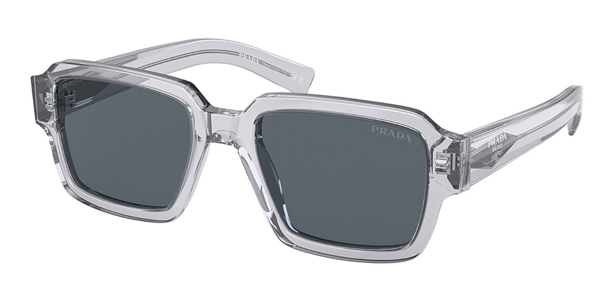 Prada PR 02ZSF Asian Fit U430A9, Clear frame, Blue lenses