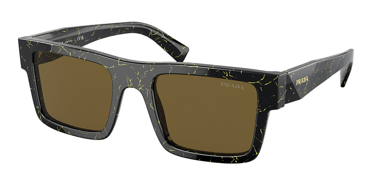 Prada PR 19WS 19D01T, Black frame, Brown lenses