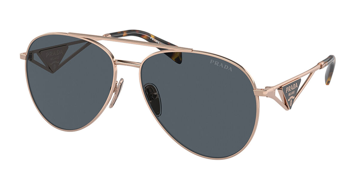 Prada PR 73ZS SVF09T, Rose-Gold frame, Grey lenses