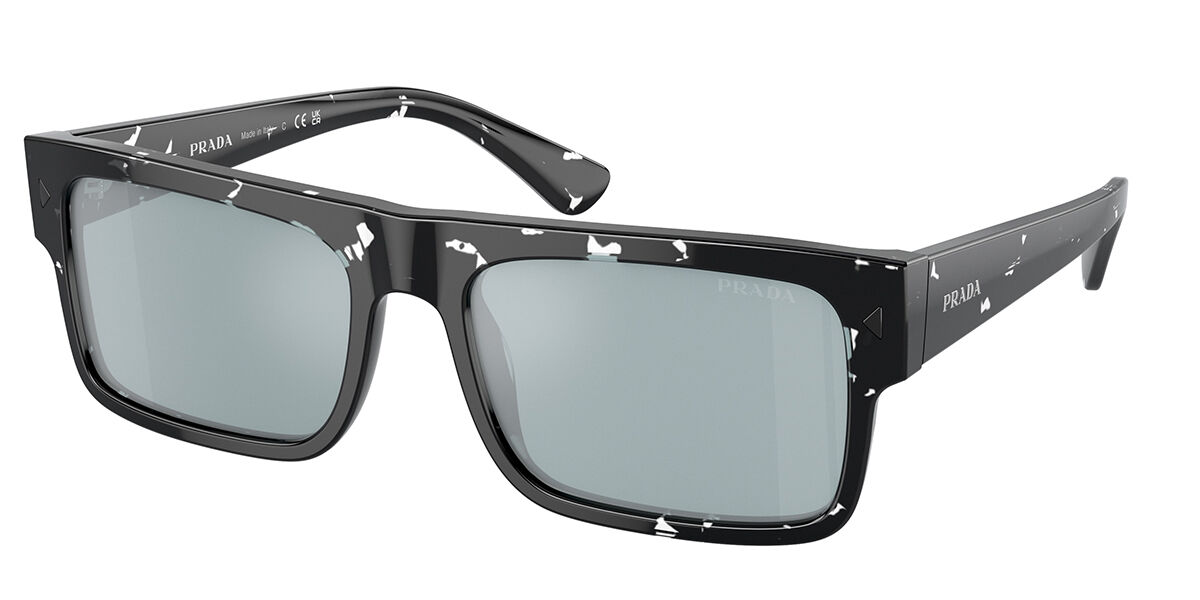 Prada PR A10S 15O01A, Tortoiseshell frame, Blue Silver Mirror lenses