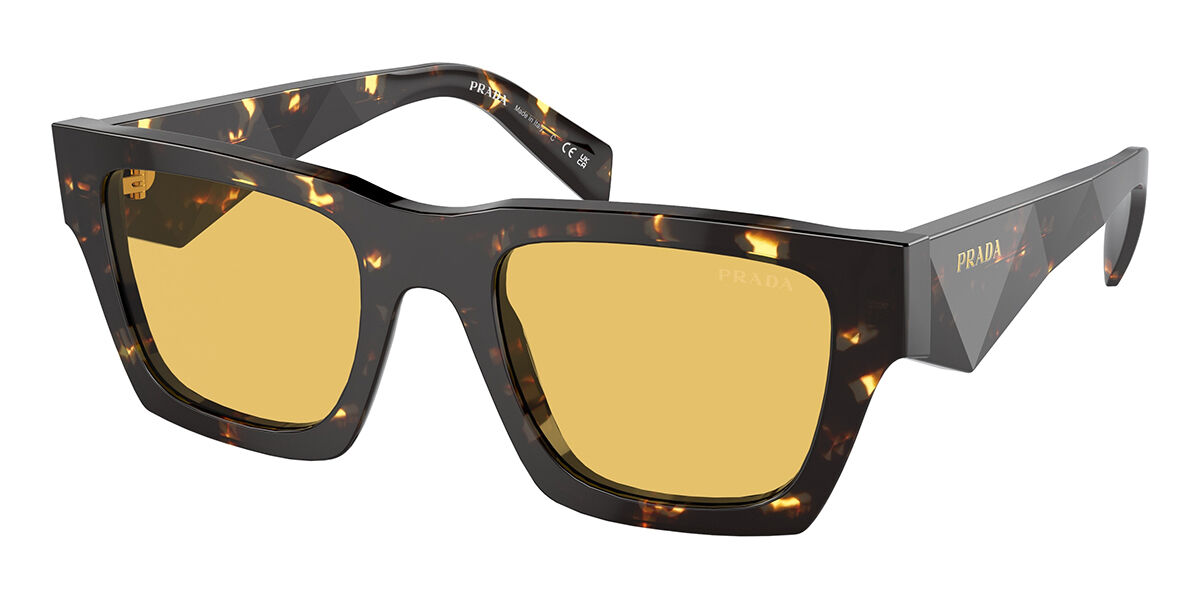 Prada PR A06S 16O10C, Tortoiseshell frame, Yellow lenses