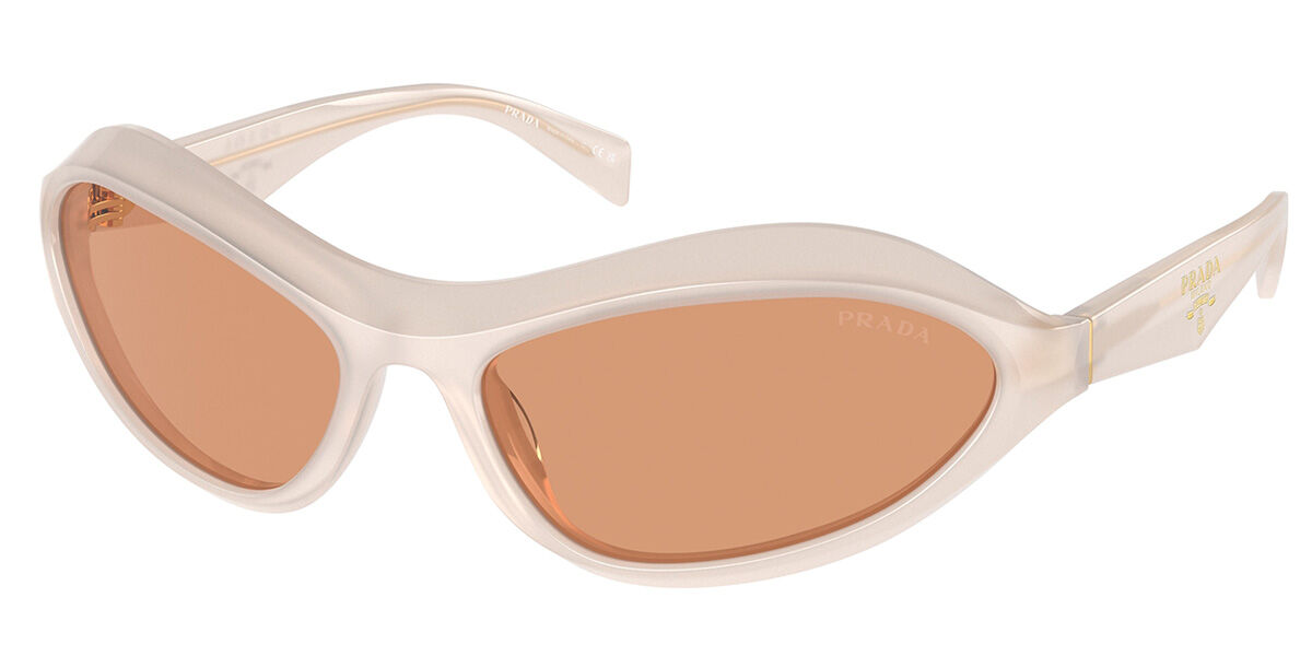 Prada PR A20S 12V07V, White frame, Orange lenses