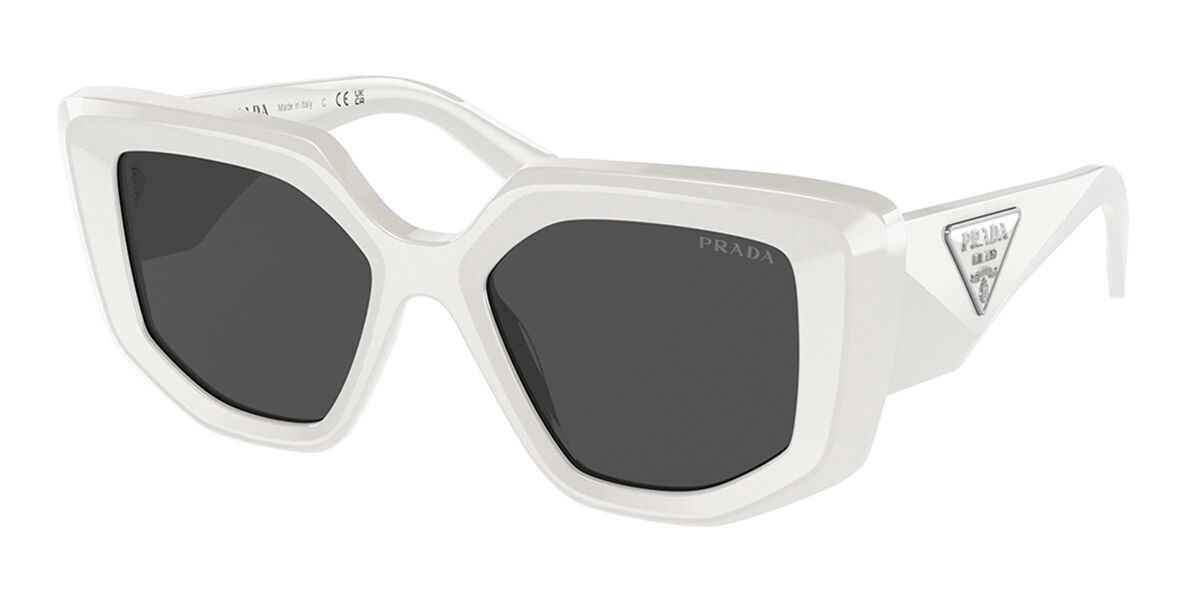 Prada PR 14ZSF Asian Fit 1425S0, White frame, Grey lenses