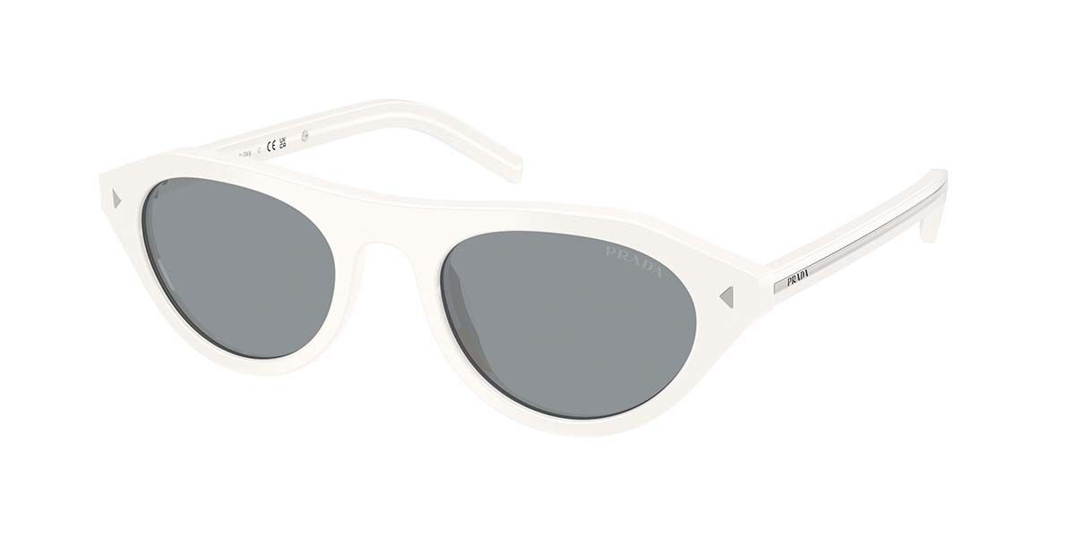 Prada PR B15SF Asian Fit 17K80R, White frame, Grey lenses