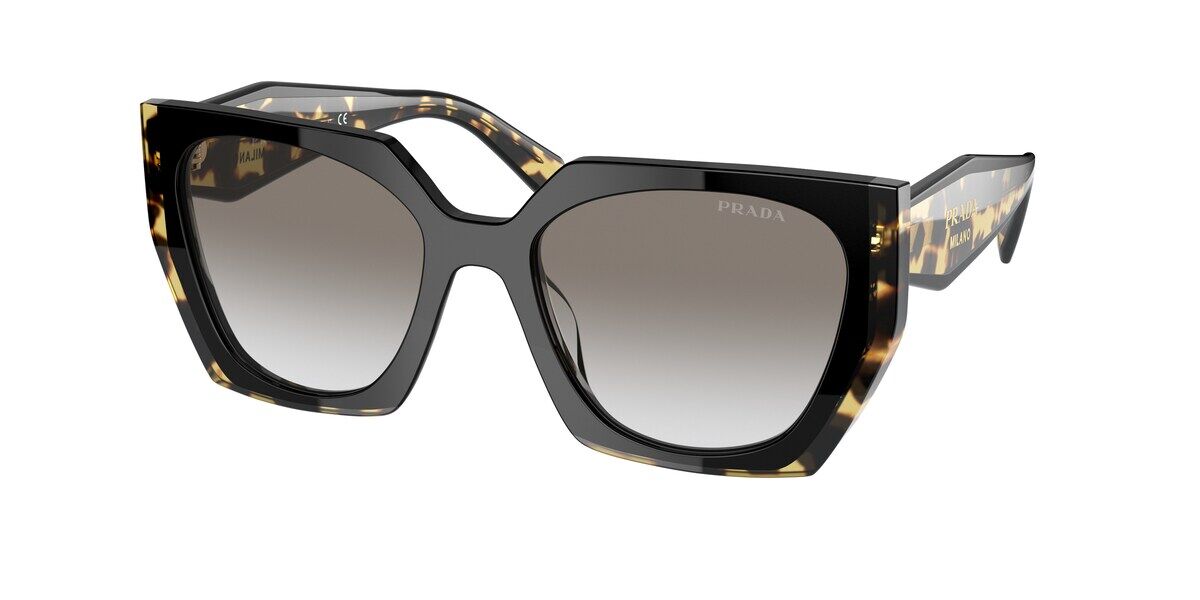Prada PR 15WSF Asian Fit 3890A7, Black frame, Grey lenses