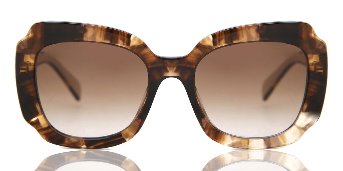 Prada PR 16YS 01R0A6, Tortoiseshell frame, Brown lenses