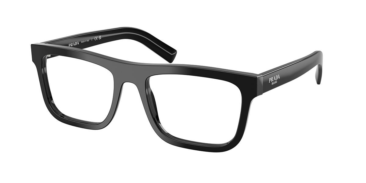 Prada PR C03VF Asian Fit 16K1O1, Black frame, Clear lenses