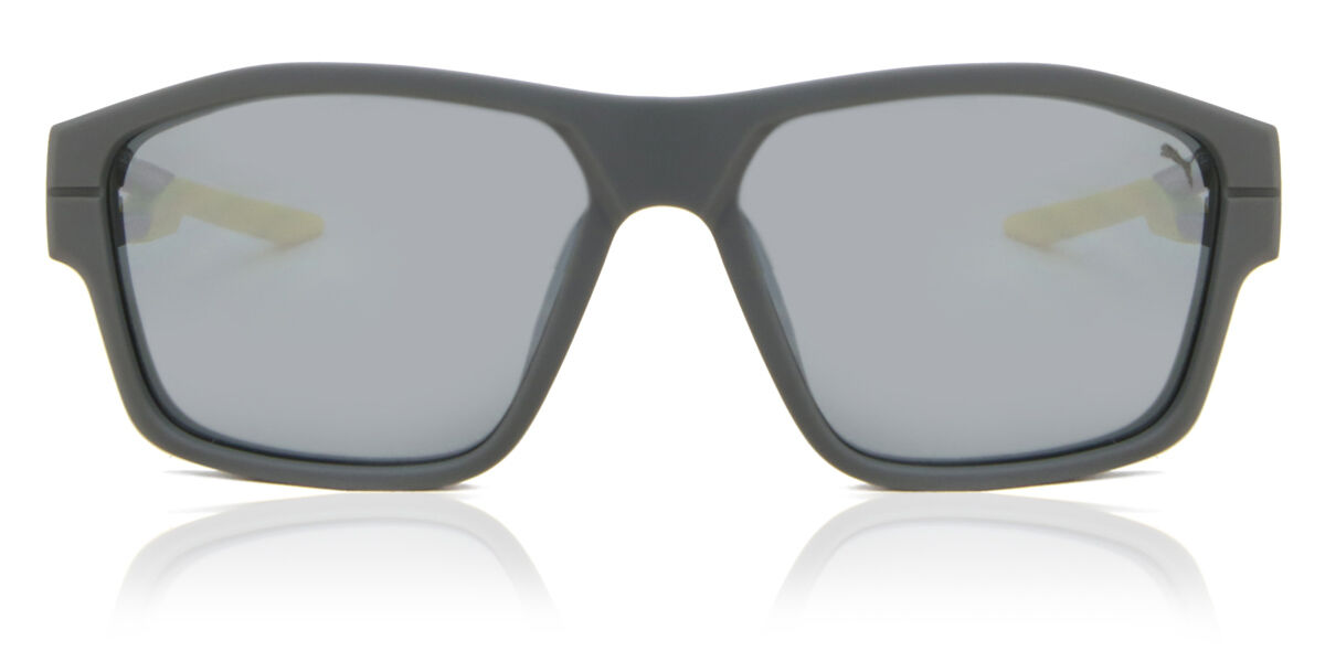 Puma PU0328S 002, Grey frame, Smoke With Flash Silver Mirror lenses