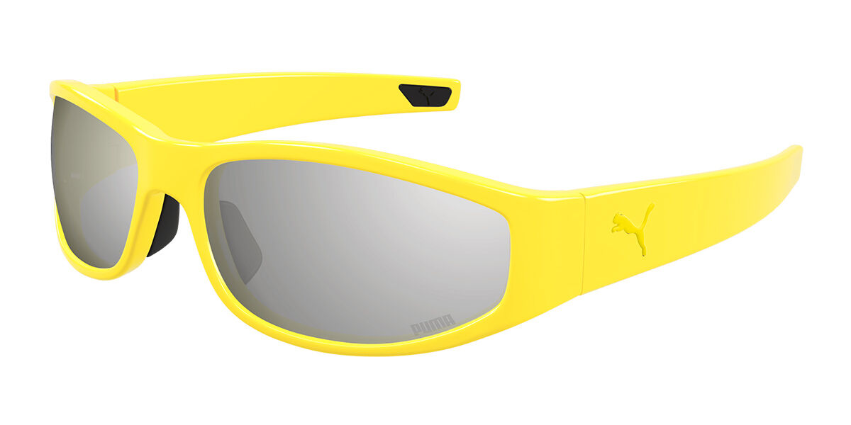 Puma PU0483S 004, Yellow frame, Silver Mirror lenses