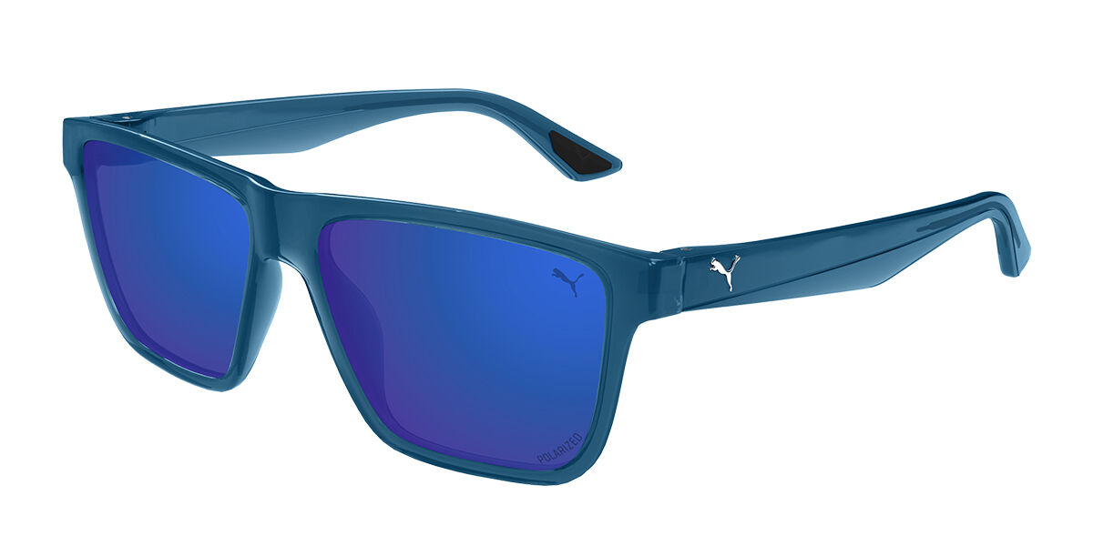 Puma PU0484S Polarized 004, Blue frame, Blue Mirror Polarized lenses