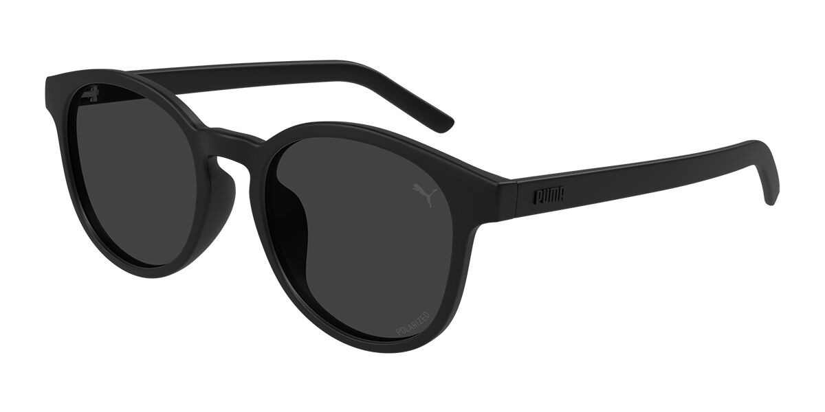 Puma PU0500SA Asian Fit Polarized 001, Black frame, Smoke Grey Polarized lenses