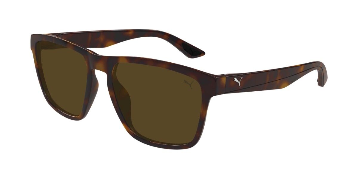 Puma PU0505S 002, Tortoiseshell frame, Brown lenses