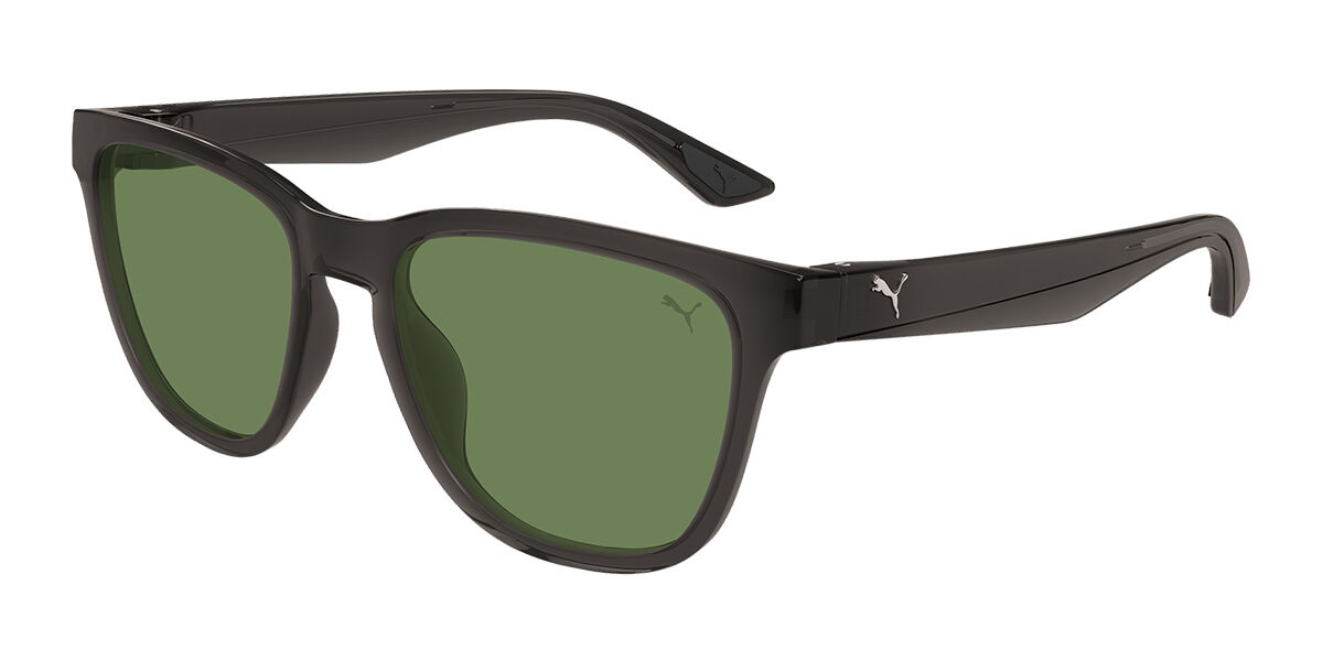 Puma PU0506S 003, Grey frame, Green lenses