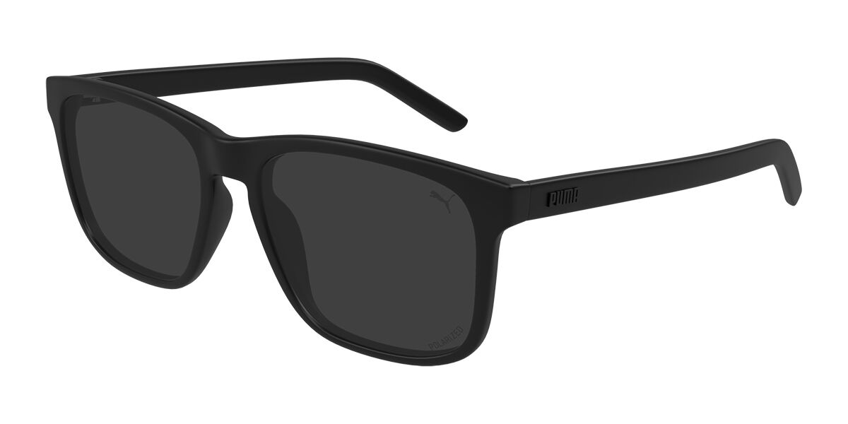 Puma PU0494S Polarized 002, Black frame, Smoke Grey Polarized lenses