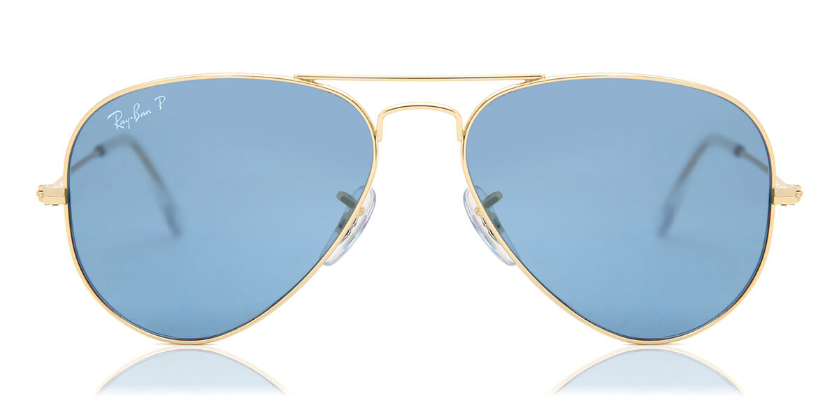 Ray-Ban RB3025 Aviator Large Metal Polarized 9196S2 Men's Sunglasses Gold Size 55