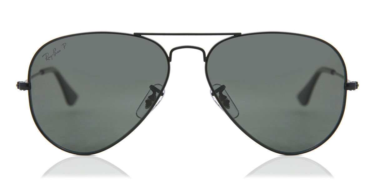 Ray-Ban RB3025 Aviator Large Metal Polarized W3361 Men's Sunglasses Black Size 58