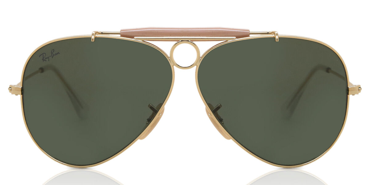 Ray-Ban RB3138 Shooter W3401 Men's Sunglasses Gold Size 58