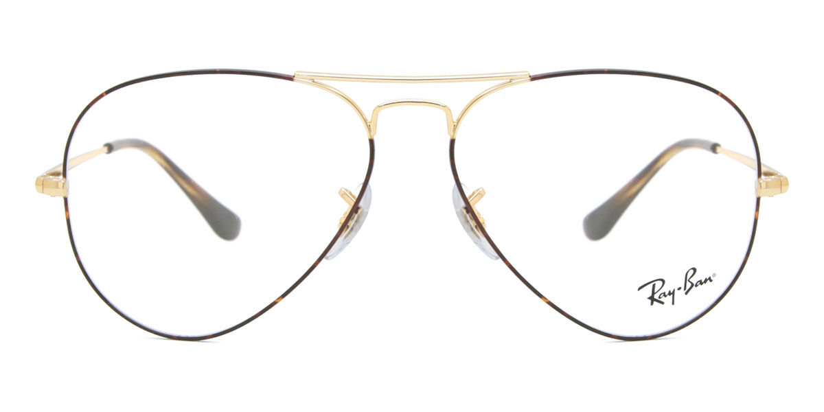 Ray-Ban RX6489 Aviator 3177 Men's Eyeglasses Tortoiseshell Size 55 (Frame Only) - Blue Light Block Available