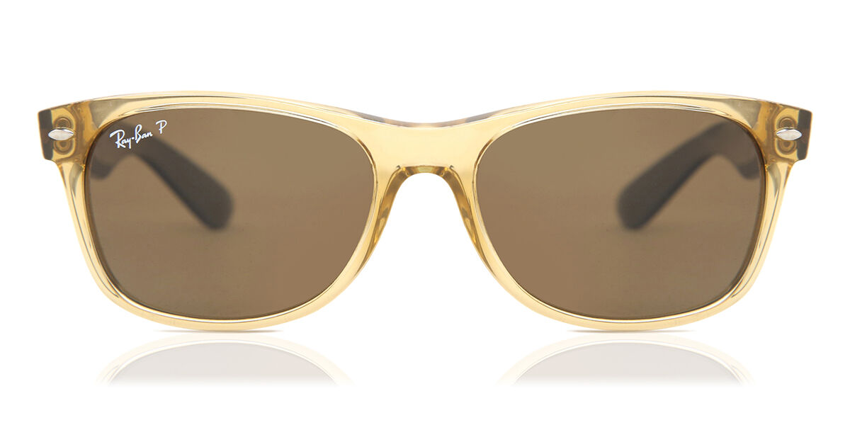 Ray-Ban RB2132 New Wayfarer Polarized 945/57, Brown frame