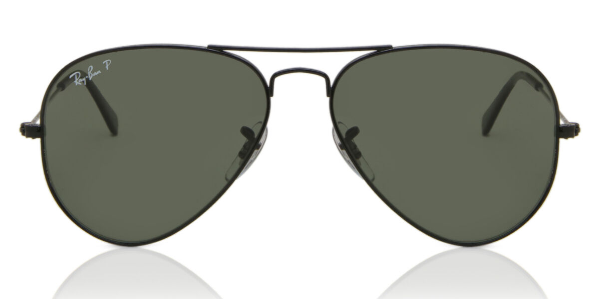 Ray-Ban RB3025 Aviator Polarized 002/58, Black frame