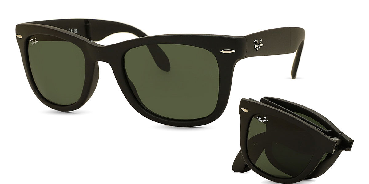 Ray-Ban RB4105 Wayfarer Folding 601S, Black frame