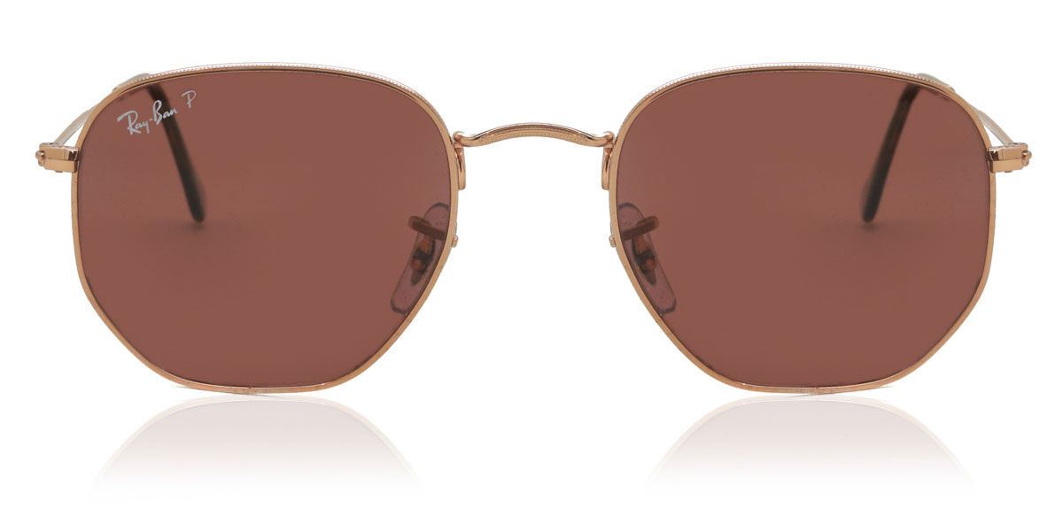 Ray-Ban RB3548N Hexagonal Polarized 9202AF, Gold frame