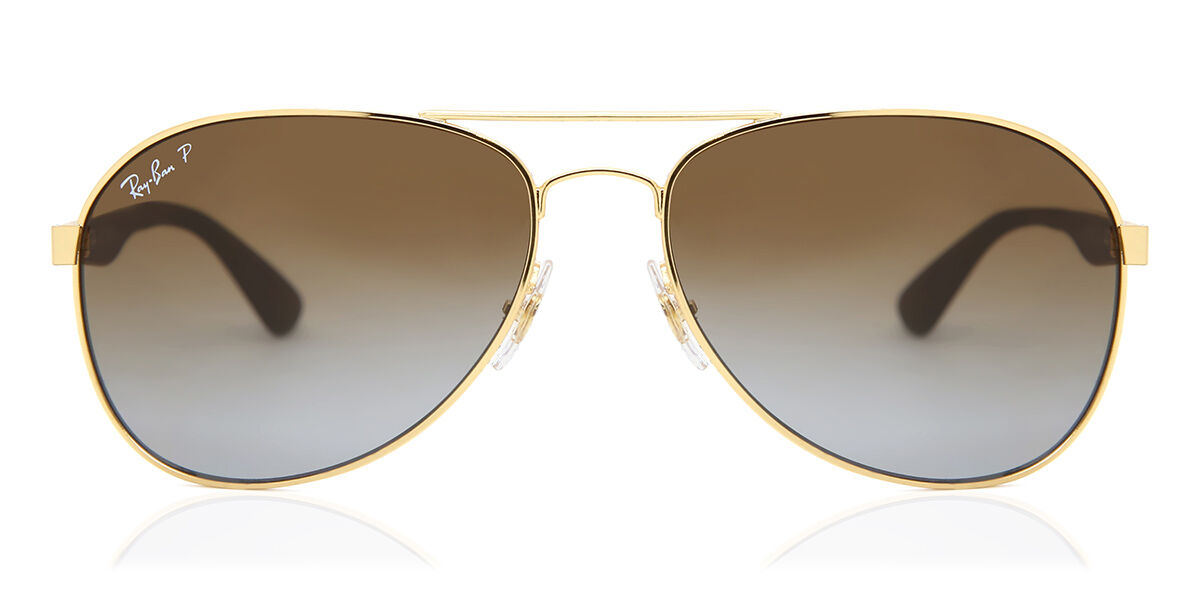 Ray-Ban RB3549 Polarized 001/T5, Gold frame