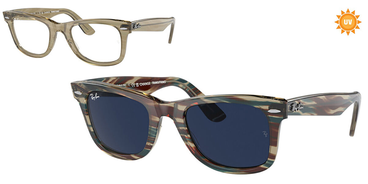 Ray-Ban RB2140 Wayfarer 1387GG, Clear frame