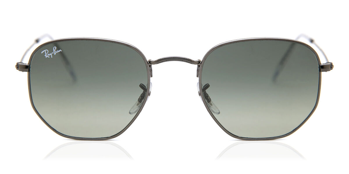 Ray-Ban RB3548N Hexagonal Metal Flat Lenses 004/71, Grey frame