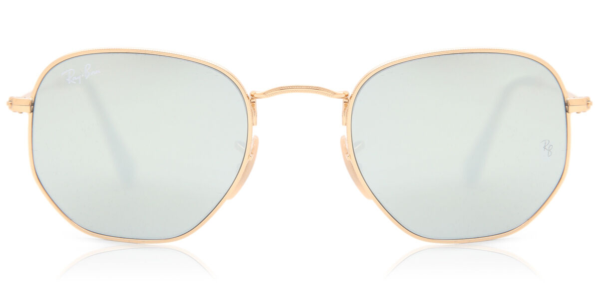 Ray-Ban RB3548N Hexagonal Metal Flat Lenses 001/30, Gold frame