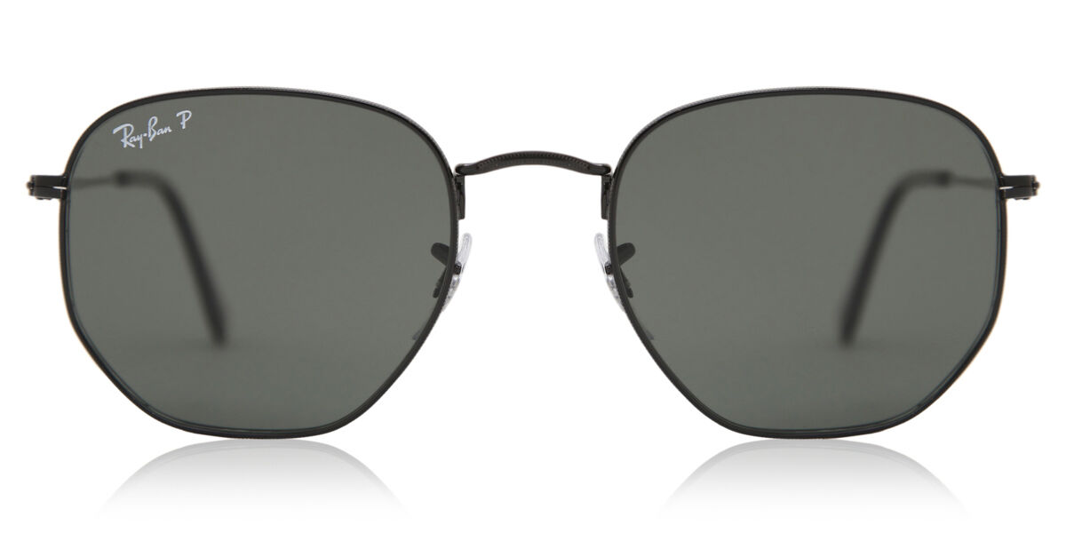 Ray-Ban RB3548N Hexagonal Metal Flat Lenses Polarized 002/58, Black frame