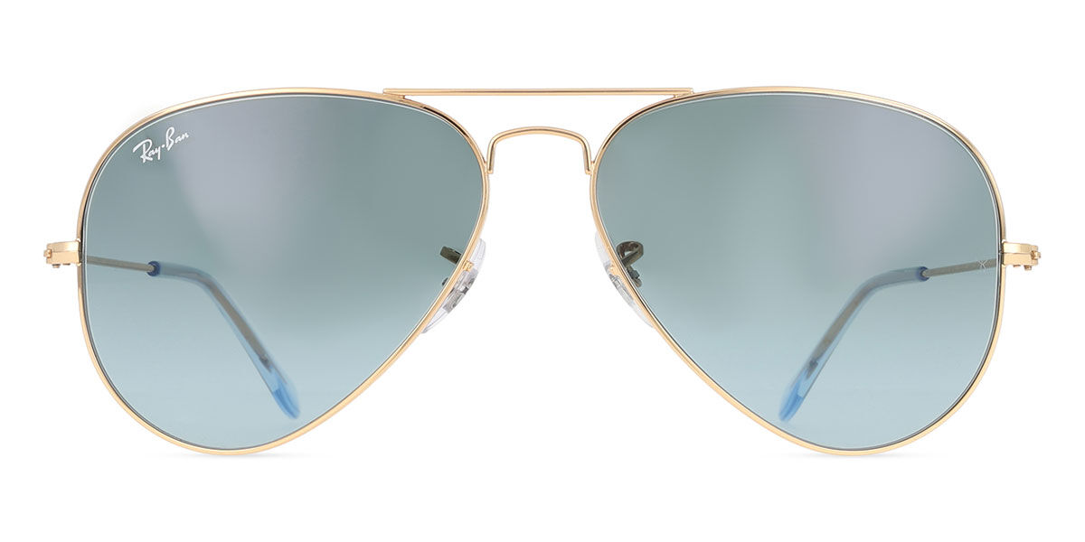 Ray-Ban RB3025 Aviator Large Metal Asian Fit 001/3M, Gold frame