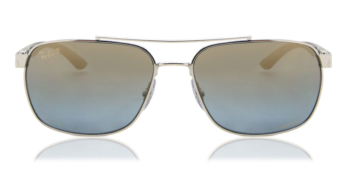 Ray-Ban RB3701 Asian Fit Polarized 003/J0, Silver frame