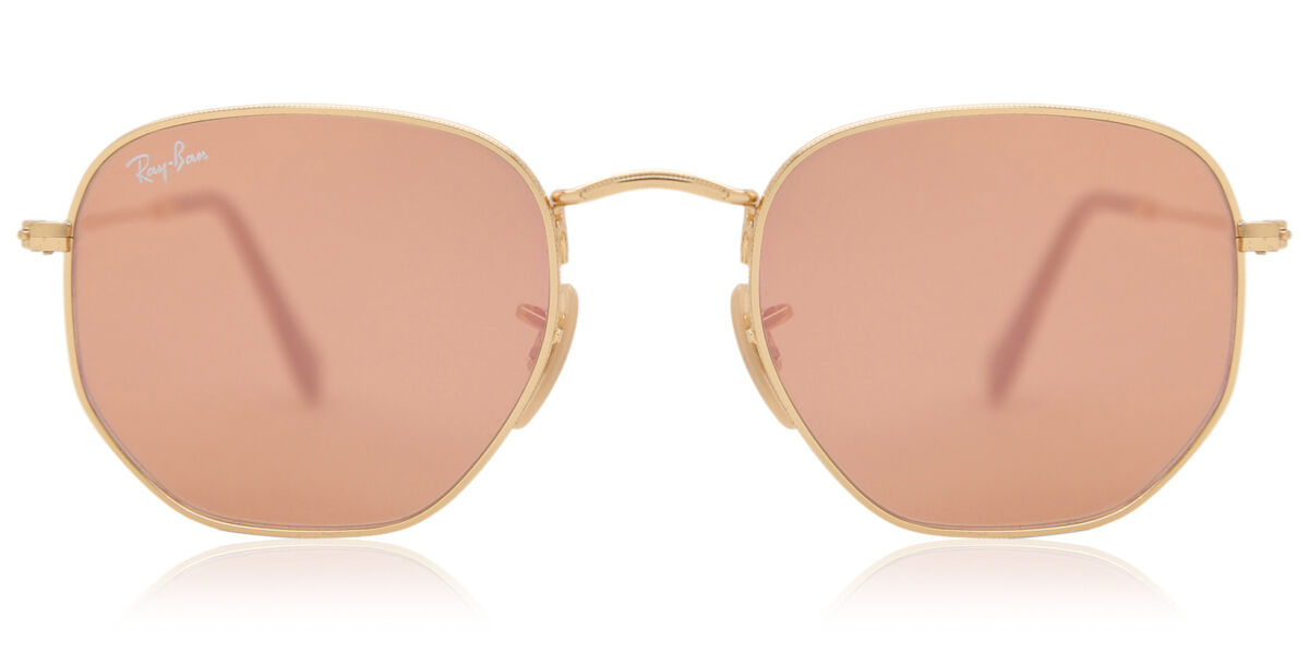 Ray-Ban RB3548N Hexagonal Metal Flat Lenses 001/Z2, Gold frame