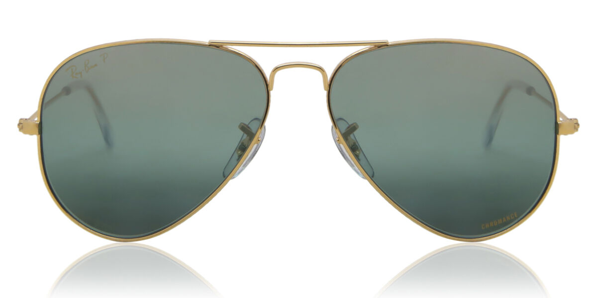 Ray-Ban RB3025 Aviator Large Metal Polarized 9196G6, Gold frame