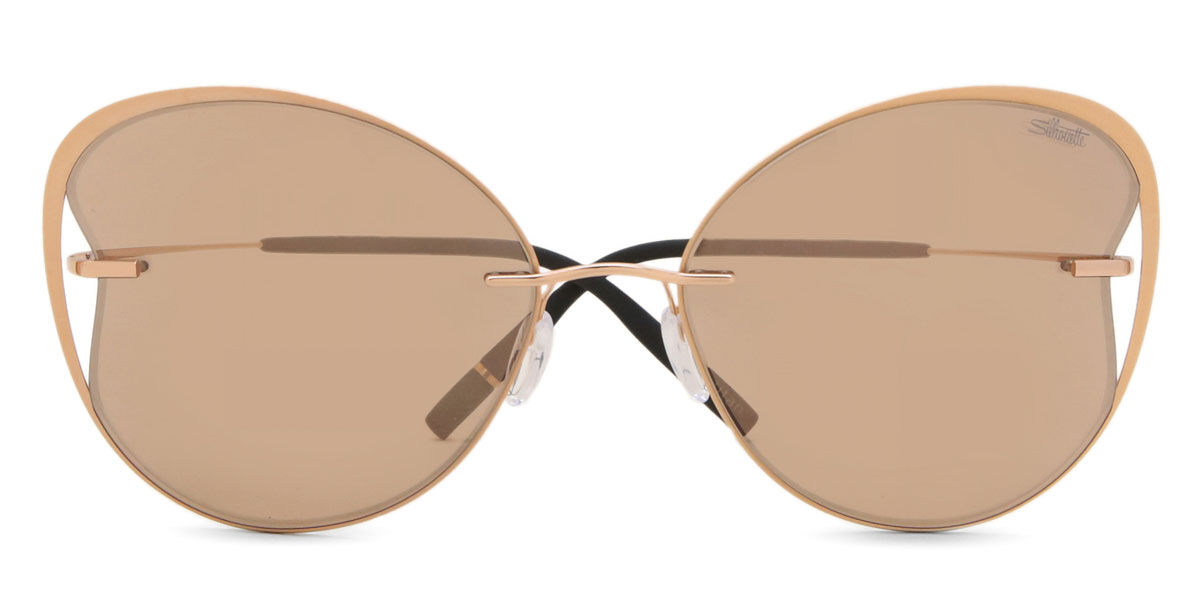 Silhouette 8173/75 3530, Pink frame, Brown Mirror lenses